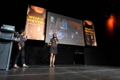 Introducing WORTH Project by Piedad Rivas (EUROPEAN COMMISSION) at the Wear It Festival - The Conference on Wearables, fashion tech, smart clothing and consumer innovation on 19-20 June 2018 at the Kulturbrauerei Berlin - (c) Wear It Berlin / Michael Wittig, Berlin