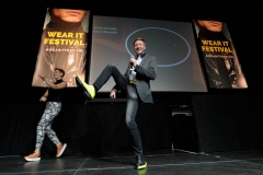 STARTUP PITCHES (amisor GmbH) with the presentation by Cornelius Schmitt (FILOS3D / FILOS materials) at the Wear It Festival - The Conference on Wearables, fashion tech, smart clothing and consumer innovation on 19-20 June 2018 at the Kulturbrauerei Berlin - (c) Wear It Berlin / Michael Wittig, Berlin