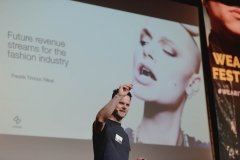 Future Revenue Streams for the Fashion Industry by Fredrik Timour (Neue Labs) at the Wear It Festival - The Conference on Wearables, fashion tech, smart clothing and consumer innovation on 19-20 June 2018 at the Kulturbrauerei Berlin - (c) Wear It Berlin / Michael Wittig, Berlin
